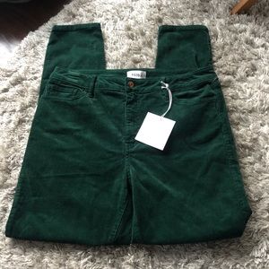 Pistola Dark Forest Green Corduroy Pants Size 31